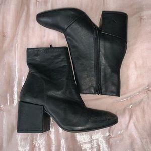 Free People Nicola Leather Block Heel Booties